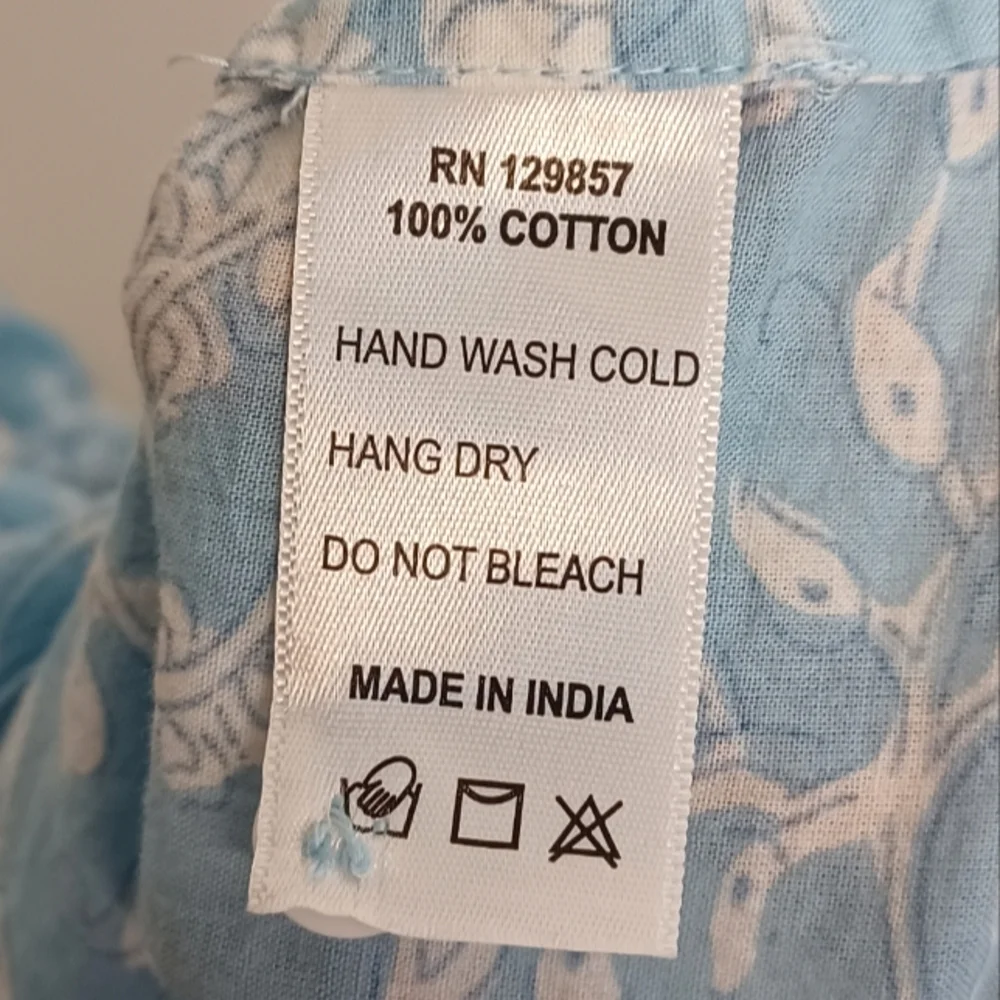 Tuckernuck Light Blue and White Floral Lace-Trim Button Down Shirt - Picture 12 of 15